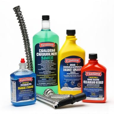 Drain cleaning equipment and chemicals.